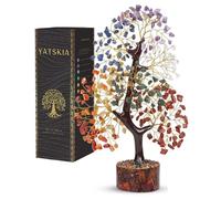 YATSKIA Crystals and Healing Stones - Chakra Tree of Life - Healing Crystals - Meditation Accessories - Chakra Stones - Spiritual Decor - Tree of Life Decor - Stones and Crystals - Artificial Tree