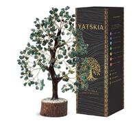 YATSKIA Green Aventurine Crystal Tree of Life, Gemstone Tree, Feng Shui Living Room Decor, Birthday Gifts for Women, Crystals and Gemstones Desk Decor, Shelf Decor, House Warming Gifts New Home