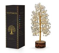 YATSKIA Quartz Crystals - Clear Quartz Tree of Life - Home Office Decor & Meditation Accessories - Crystal Décor (10 Inch)