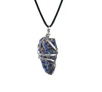 YATSKIA Raw Crystal Necklace Pendant For Men & Women,Handmade Chakra Stones,Spiritual Jewelry,Him/Her Gifts,Prosperity Aura Natural Crystals & Gemstone Necklaces Pendants, Crystal, Sodalite
