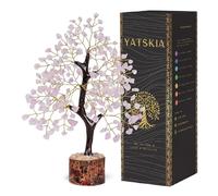 YATSKIA Rose Quartz Crystal Tree, Gem Stones And Crystals, Crystal Tree Of Life, Crystals Gifts For Women, Desk Decor, Pink Room Decor, Birthday Gifts For Women