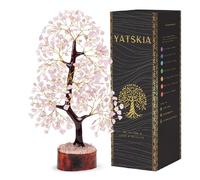 YATSKIA Rose Quartz Crystals Tree, Crystal Gifts For Women, Crystals And Gemstones, Decorative Home Accessories, Gemstone Tree Room Decor, Crystal Tree Ornaments For Living Room, Thank You Gift