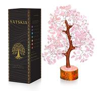 YATSKIA Rose Quartz Tree, Quartz Desk, Feng Shui Decor, Healing Crystal Decor, Feng Shui Money Tree, Premium Meditation Room Decor - Crystal Room Decor, 10-12 Inches