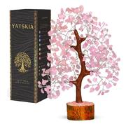 YATSKIA Rose Quartz Tree, Feng Shui Money Tree, Premium Meditation Room Decor - Crystal Room Decor, 10-12 Inches