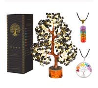 YATSKIA Tourmaline Crystal Bonsai Tree, Crystal Tree - Money Black