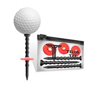 YATTA GOLF Telos Premium Golf Tees - Adjustable Golf Tees - Tee Off with Greater Consistency and Shoot Better Scores - Unbreakable Golf Tees - Lasts The Average Golfer A Season (Fire Red)