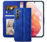 YATWIN Compatible with Samsung Galaxy S21 Case, Flip Wallet Leather Case with Card Slot and Shockproof Function Kickstand Phone Cases Cover for Samsung S21 - Royal Blue