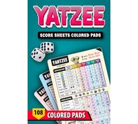 Yatzee Score Sheets Colored Pads: Coloured Yatzy Scorecards, Double Sided Non Perforated (Cool Dice Game Gift Idea)