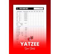 Yatzee Score Sheets: Large Print Scorekeeping Pads for Yahtzee, Yardzee, and Dice Games (8.5x11 Inches)