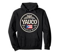 Yauco Puerto Rico City Travel Floral Emblem Pullover Hoodie