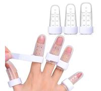 Yaufebe Mallet Finger Splint, 3 Pcs Finger Splints for Little Fingers, Plastic Finger Support Protector for Mallet Trigger, Adjustable for Arthritis, Sprains and Strains