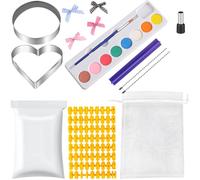 Yauhar 15Pcs Personalized Pet Paw Print Keepsake Ornament Set Contains Imprint Clay, Name Stamps, Hanging Keychian, Pet's First Christmas Ornament, Paw Print Impression Kit for Dogs & Cat