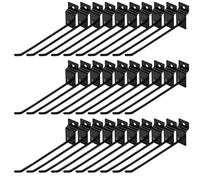 Yauhar 30Pcs 8 Inch Black Slatwall Panel Hooks, Heavy Duty Slat Wall Hanging Display Hooks Pegboard Metal Hanger Hook for Gridwall Garage Shop Retail