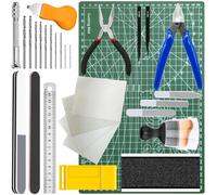 Yauhar 31Pcs Gundam Tool Kit Modeling Tools Hobby Craft Set for Cars, Airplanes, Buildings, Robots Models Repairing and Fixing
