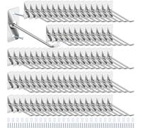 Yauhar 40 Pcs 4"/10CM Stainless Steel Wall Mounted Hooks with Protective Caps and Screws, Coat Bag Hat Utility Hook, Garage Tools Storage Organizer & Hanger for Office Kitchen Home Shop