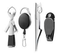 Yauhar 4Pcs Fishing Knot Tying Tool Set, Fishing Line Cutter Clipper, Hook Sharpener, Hook Eye Needle, Tackle Accessorizes for Fly Fishing