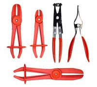 Yauhar 5Pcs Hose Clamp Removal Tools Kit w Plastic Flexible Line Clamp Pliers, Swivel Flat Band Hose Clamp Repair Pliers and Hose Remover for Automotive Gas Radiator Brake Coolant Vacuum Fuel Line