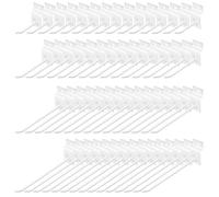 Yauhar 60Pcs 2/4/6/8 Inches Slatwall Hooks Assortment Set, Heavy Duty Metal Panel Display Slat Wall Hooks, Pegboard Gridwall Display Hangers for Garage Shop Retail Exhibition Organization (White)