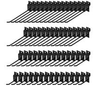 Yauhar 60Pcs 2/4/6/8 Inches Slatwall Hooks Assortment Set, Heavy Duty Metal Panel Display Slat Wall Hooks, Pegboard Gridwall Display Hangers for Garage Shop Retail Exhibition Organization (Black)