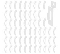 Yauhar 60Pcs Slatwall Utility Notch Hook Metal Slat Wall Display Hangers Picture Hook Slatwall Accessories for Photo Frame Painting Artworks Panel Pegboard Slat Grid Shelf Hanging Display (White)
