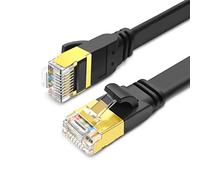 Yauhody Cat 8 LAN Cable, 5 m, Network Cable Flat 40 Gbps 2000 MHz STP Ethernet Cable RJ45 Internet Cable Gigabit Patch Cable for PS5, Router, X-Box, Modem, PC, TV, Switches, POE (Black 5 m)