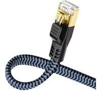 Yauhody CAT8 Ethernet Cable 10M, LAN Cable 10M Flat High Speed 40Gbps 2000MHz SFTP Internet Network LAN Cable with Gold Plated RJ45 Connector for Router, PC, Hub, Laptop, Gaming (Blue,10m)