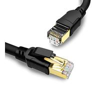 Yauhody CAT8 Ethernet Cable 3m, High Speed 40Gbps 2000MHz Internet Network LAN 26AWG Shielded Cables with Gold Plated RJ45 Connector for Router,Modem,PC,Hub,Laptop,Gaming,PC (3m/Black)