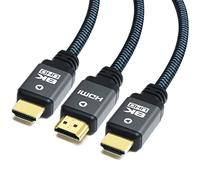 Yauhody HDMI Cable 3M 3Pack, 8K HDMI Cable 2.1 Ultra HD HDMI 48Gbps High Speed Nylon Braided, Supports 8K60Hz,4K120Hz/144Hz, 10K, 2K, HD, 3D, Dynamic HDR, HDCP 2.2, 4:4:4, eARC (3M)