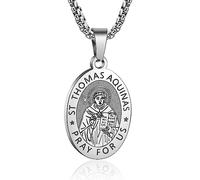 YAUMATEA Saint Medals Necklace, St. Michael/Virgin Mary/St. Raphael/St. Jude/St. Christopher/St. Benedict/St. Joseph/St. Patrick/St. Francis/St. Florian/St. Thomas/St. Anthony, Protection & Religious