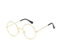YAUOIPI 3 Pairs Round Glasses,Christmas Santa GlassesGold-rimmed Father Christmas Vintage Spectacles,Fancy Dress Glasses for Unisex Professors Santa Claus Elderly Costume Accessories (3 PCS)