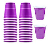 Yaure Joy 30 Pcs Disposable 2oz Shot Glasses Plastic Cups for Wedding, Graduation Party, Beer Sample Taste Serving, Birthday (Purple)