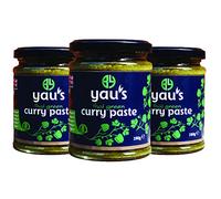 Yau's Thai Green Curry Paste (280g x 3 jars), Free from gluten, nuts and dairy. Contains no ultra processed ingredients (UPFs) and no E numbers. Suitable for making Thai curry or use like a pesto.