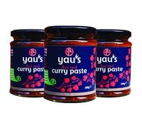 Yau's Thai Red Curry Paste (280g x 3 jars), Free from gluten, nuts and dairy. Contains no ultra processed ingredients (UPFs) and no E numbers. Suitable for making Thai curry or use like a pesto.