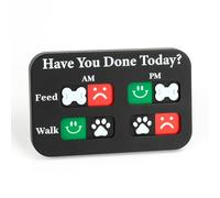 YAUYIK Dog Feeding Reminder, Magnetic Reminder Sticker, AM/PM Daily Indication Chart Feed/Walk Your Pets, Fridge Magnets and Double Sided Tape, Helps You to Track Pet Feeding & Walking (Black)