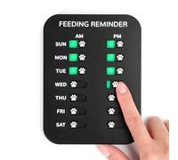 YAUYIK Dog Feeding Reminder, Magnetic Reminder Sticker, AM/PM Daily Indication Chart Feed Your Pets, Fridge Magnets and Double Sided Tape, Helps You to Track Pet Feeding & Medication (B)