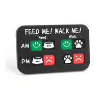 YAUYIK Pet Feeding Reminder, Magnetic Reminder Sticker, AM/PM Daily Indication Chart Feed/Walk Your Pets, Fridge Magnets and Double Sided Tape, Helps You to Track Pet Feeding & Walking (Black)