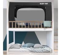 YAVIL Bunk Bed Canopy Tent for Kids and Adults - Twin Size, Black, Portable Sleeping Tent with 70% Blackout, 3 Doors, Easy Entry and Exit, Quick Installation, Unfinished Fiber Material