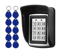 YAVIS RFID Metal Waterproof Access Control Keypad for Door Controller Outdoor and Indoor Support 1000 User+ Waterproof Cover+10pcs Keyfobs