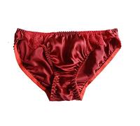 Yavorrs Women 100% Pure Mulberry Silk Panties Briefs Soft lacy Underwear Size S M L XL