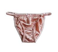 Yavorrs Women's 100% Mulberry Silk String Bikini Panties S M L XL XXL(W26-41) Solid (UK, Alpha, S, Regular, Regular, Pink)