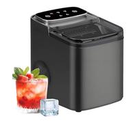 YAVTNUIO Ice Maker Machine Counter Top, Single Batch Capacity 9 Cubes, Ice Production Time 6-8 Minutes, With Large-capacity Water Tank, For Diy More Drinks, Home, Kitchen, Office Bar Gray
