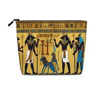 YaWea Ancient Egypt Tribe Series print Cosmetic Bag Toiletry Bag Zipper Pouch Friendship Gifts for Birthday Christmas Graduation, Black, One Size