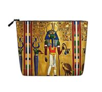 YaWea Ancient Egypt Tribe Series print Cosmetic Bag Toiletry Bag Zipper Pouch Friendship Gifts for Birthday Christmas Graduation, Black, One Size