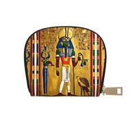 YaWea Ancient Egypt Tribe Series print Leather Small Purse Credit Card Holder Wallet, Card Holder,Wallet Card Organizer Case, White, One Size