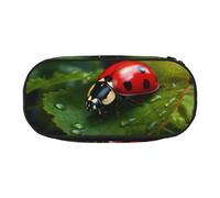 YaWea Beautiful Ladybug3 print Large Capacity Pencil Case Organizer Storage Bag Big Pencil Pouch for College Home Office