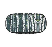 YaWea Beauty Birch Tree print Large Capacity Pencil Case Organizer Storage Bag Big Pencil Pouch for College Home Office