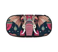 YaWea Bohemian Elephant Pattern print Large Capacity Pencil Case Organizer Storage Bag Big Pencil Pouch for College Home Office
