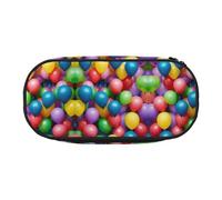 YaWea Colorful Balloons Blue Sky print Large Capacity Pencil Case Organizer Storage Bag Big Pencil Pouch for College Home Office