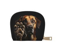 YaWea Dog Animal Pet Paw print Leather Small Purse Credit Card Holder Wallet, Card Holder,Wallet Card Organizer Case, White, One Size