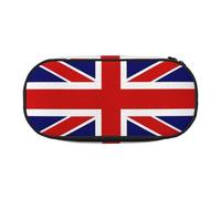 YaWea English flag print Large Capacity Pencil Case Organizer Storage Bag Big Pencil Pouch for College Home Office